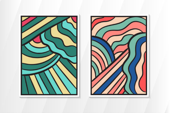 Colorful Abstract Cover Pattern Retro