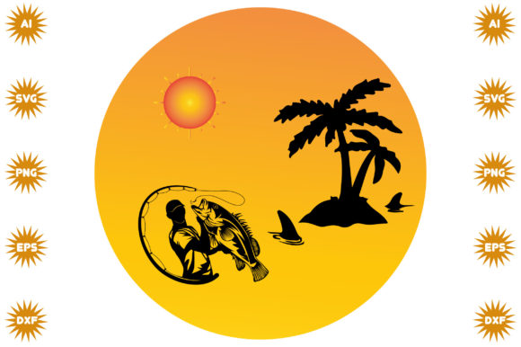 Fishing Retro T-Shirt Design