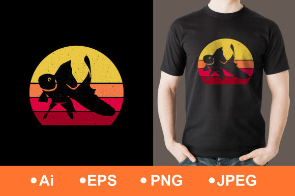 Goldfish Retro T-shirt Design