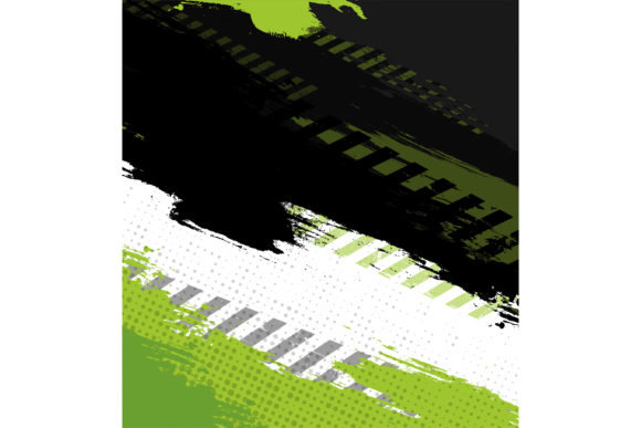 Green Retro Square Background