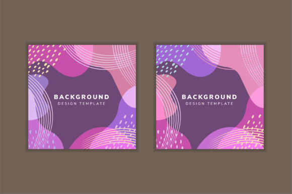 Purple Overlay Square Background Retro