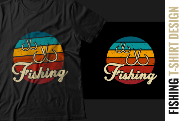Retro Fishing T-shirt Design