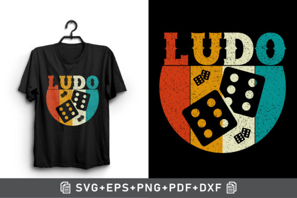 Retro Sunset Vintage Ludo Game Clipart
