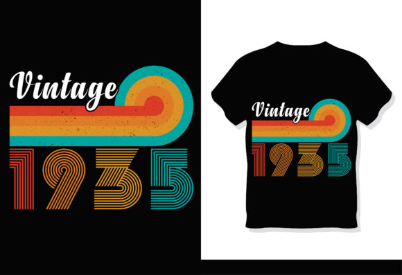 Retro Vintage 1935 T-Shirt Design