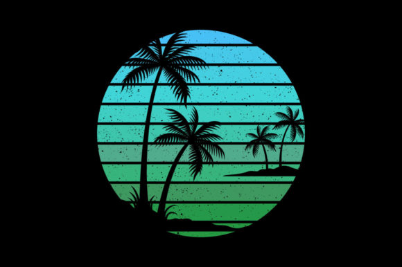 Retro Vintage Sunset Sublimation