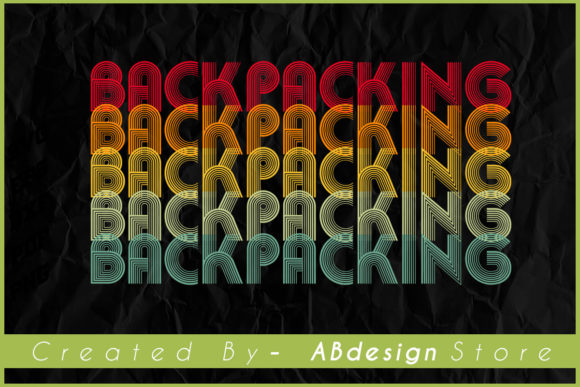 Vintage Retro Backpacking Sublimation
