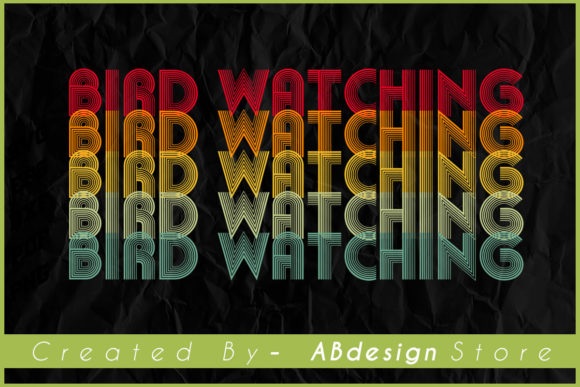 Vintage Retro Bird Watching Design