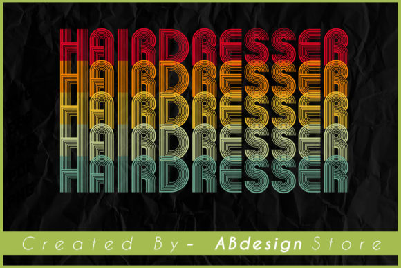 Vintage Retro Hairdresser Design