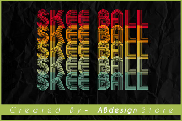 Vintage Retro Skee Ball Sublimation