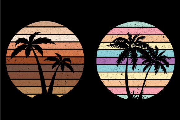Vintage Retro Sunset Palm Tree, Baby
